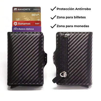 Carbon Wallet - Ultra fina y Anti robo