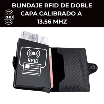 Carbon Wallet - Ultra fina y Anti robo