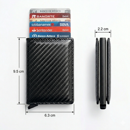Carbon Wallet - Ultra fina y Anti robo