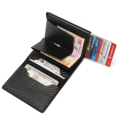 Carbon Wallet - Ultra fina y Anti robo